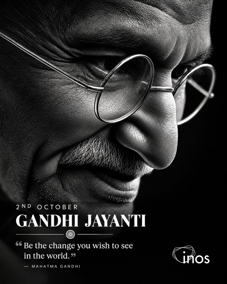 InosTechnologi1's tweet photo. “Be the change you wish to see in the world.”

A timeless reminder that meaningful progress begins with integrity, purpose and responsibility.

Let’s keep innovating for a better future.

#GandhiJayanti #MahatmaGandhi #Pharma #PharmaMachinery #Innovation #PharmaTechnology https://t.co/b5kYh8QA2y