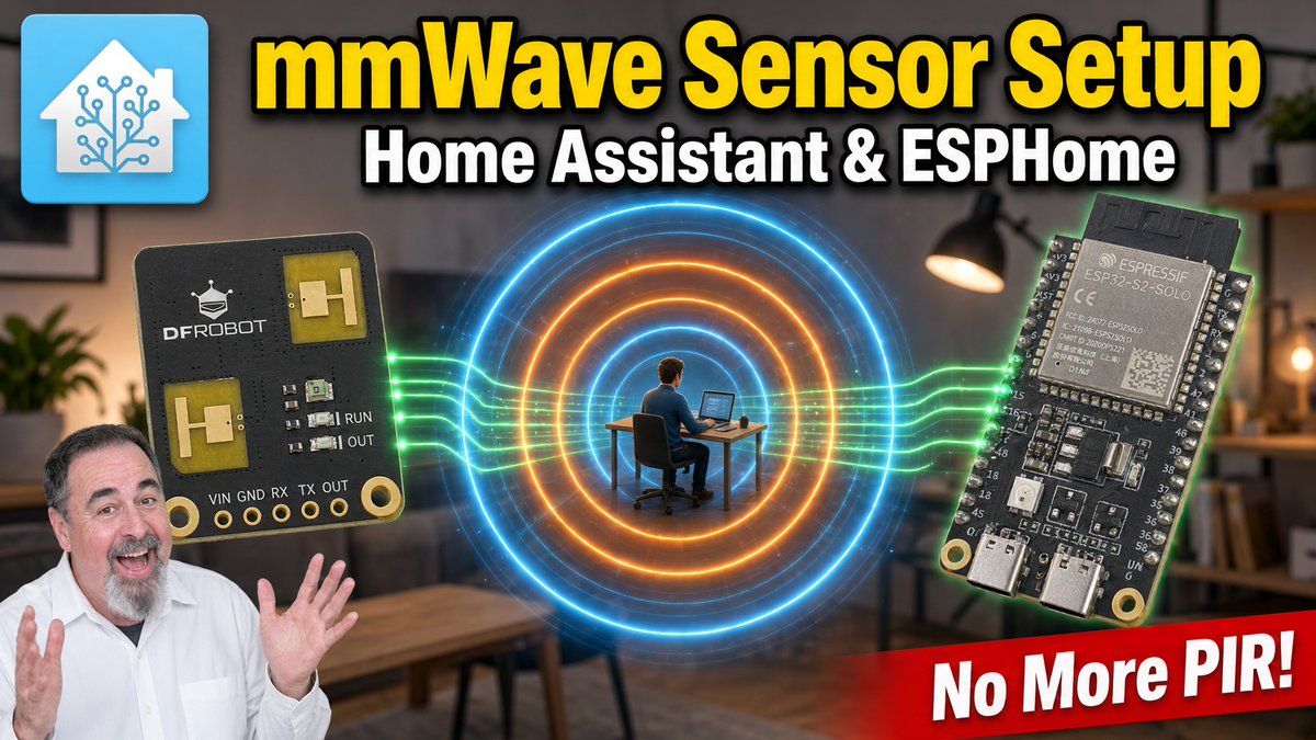 ShotokuTech's tweet photo. The DFRobot C4002 is not a PIR motion sensor. It can still see you when you sit still. In this tutorial we add the C4002 mmWave human presence sensor into Home Assistant with ESPHome. https://t.co/ZC7uDx5gN6
#C4002 #HumanPresenceSensor #Arduino @dfrobotcn https://t.co/W0fKnWIbBL