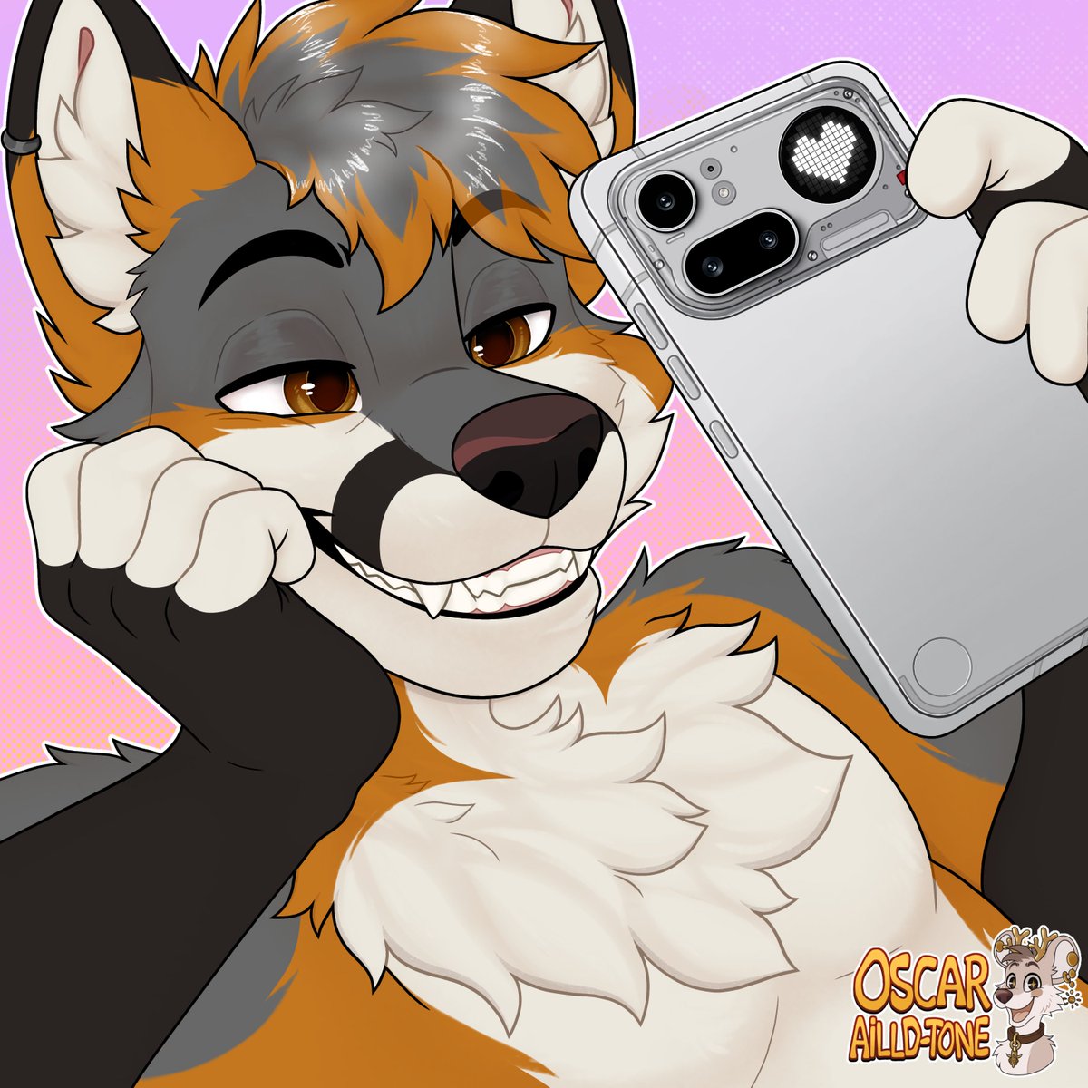 EncodedFox's tweet photo. nothing phone 4a pro is so aura ugh!!

lovely piece of work from @oscarailldtone ❤️ https://t.co/8ZHKzgi8cz