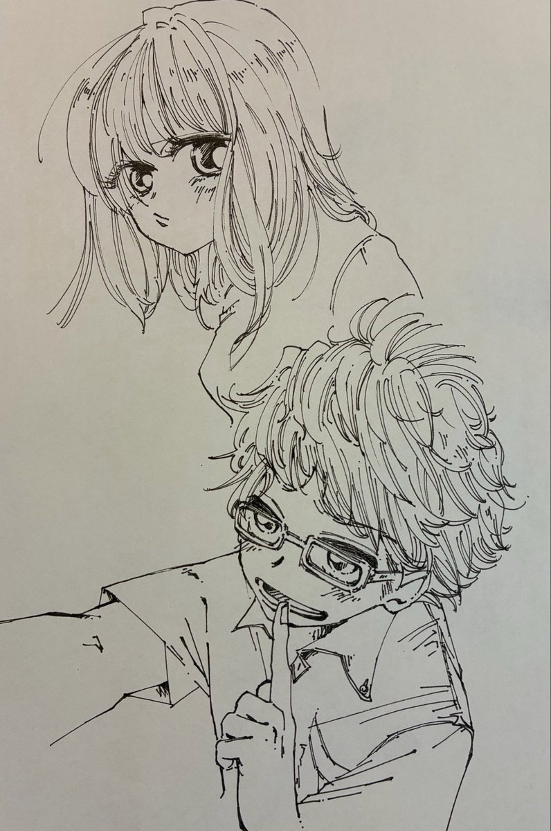 haru1_studio's tweet photo. ←下書き　ペン入れ→
過去絵
#イラスト
#過去絵
#ミリペン https://t.co/T1zAwoVcob