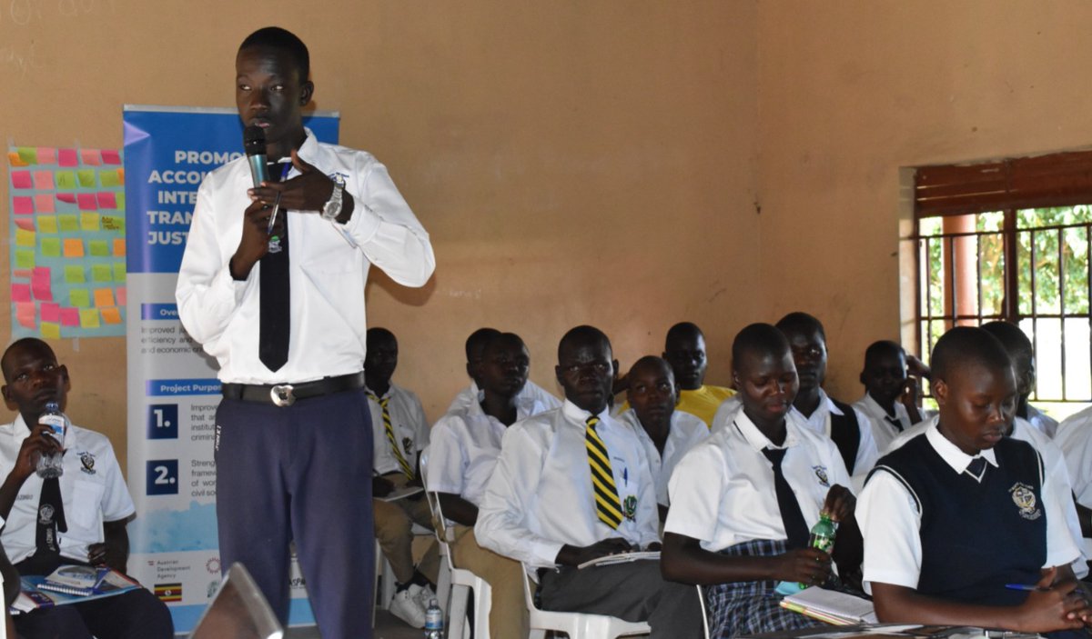 Accu_Ug's tweet photo. Capacity building for young people from our youth integrity clubs in Gulu district on integrity, transparency, accountability, corruption reporting and their role in the fight against corruption in the country.

In partnership with @UNODCEastAfrica, with support from @ADCinUganda https://t.co/YiVH7lrZxf