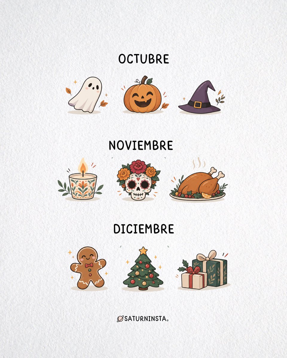 saturninsta's tweet photo. Oficialmente comenzaron los mejores tres meses del año ✨ https://t.co/shPlpuWuSf