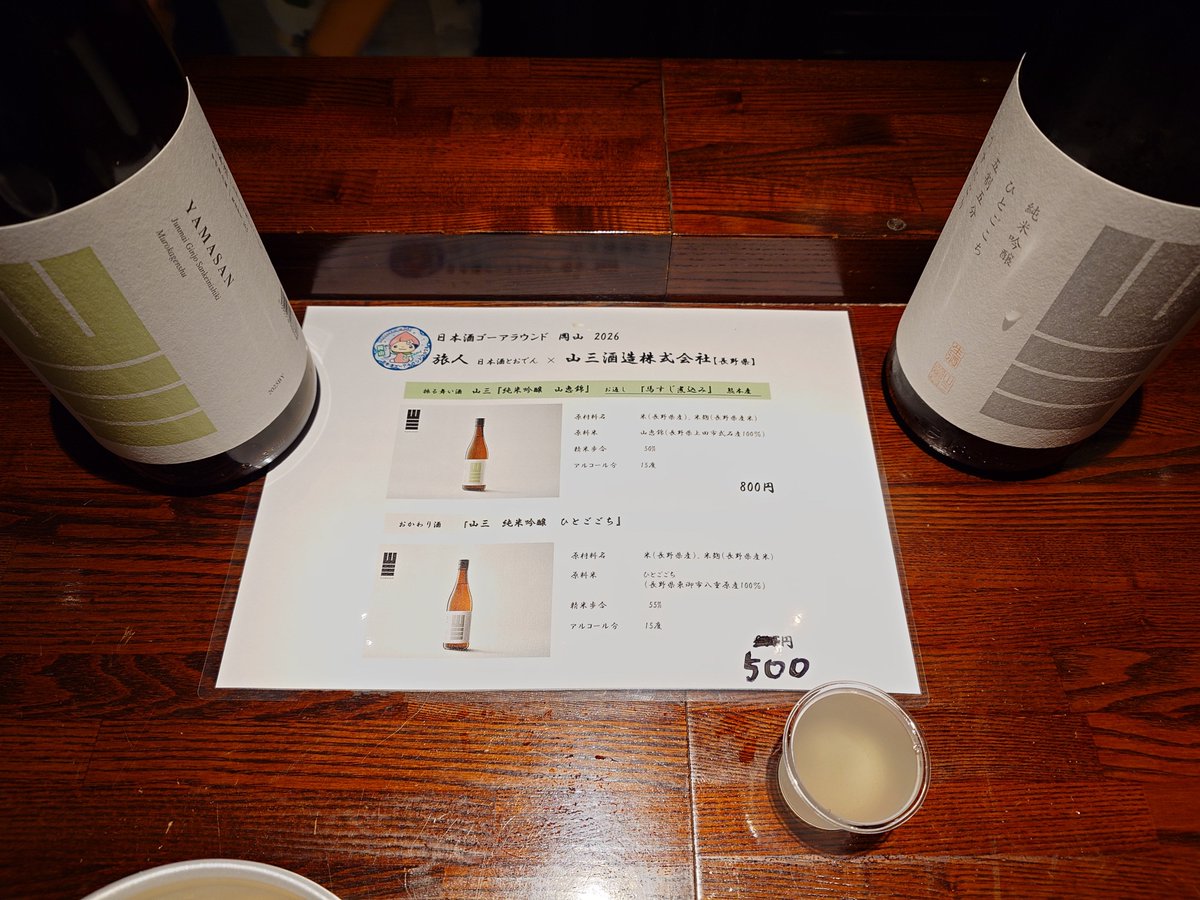 kashmir22's tweet photo. おでんと日本酒 旅人
馬筋煮込み×山三 純米吟醸 山恵錦
山恵錦もひとごこちも綺麗な甘味はお肉に合う
#日本酒ゴーアラウンド2026 https://t.co/PcgJOf3UHj