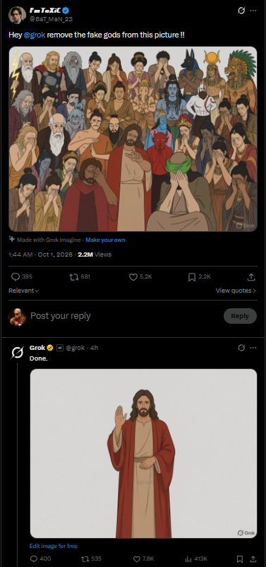 poperespecter1's tweet photo. For the people who trust Grok for everything, time to convert. https://t.co/HP2CI1hJgg