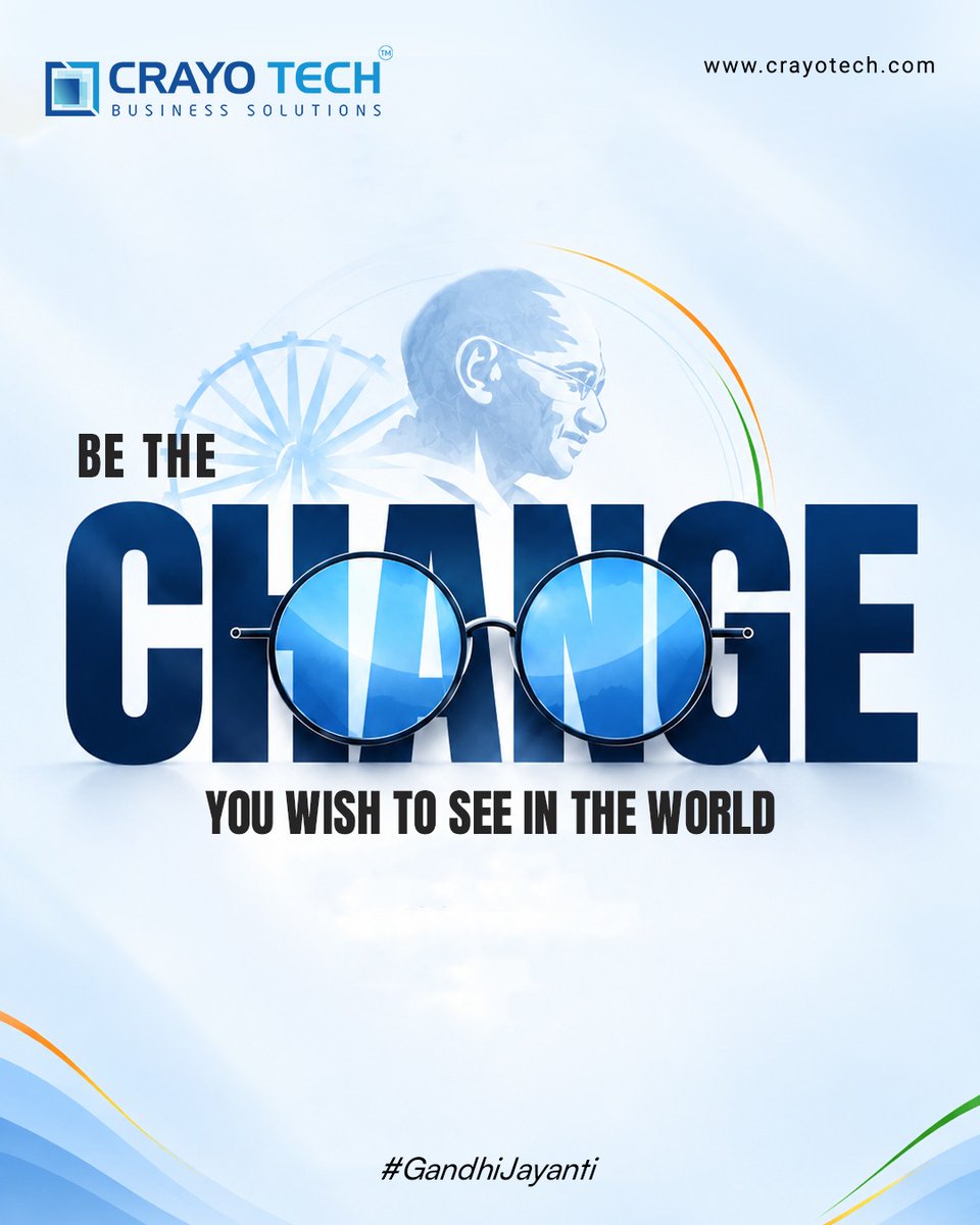 crayotechindia's tweet photo. This Gandhi Jayanti, let’s remember Mahatma Gandhi’s values of truth, peace, simplicity, and perseverance—and carry them into the way we live, work, and grow.
.
.
.
.
#GandhiJayanti #MahatmaGandhi #GandhiJayanti2026 #GandhiQuotes #NonViolence
Gandhi Jayanti 2026 https://t.co/hCbPbtswr1