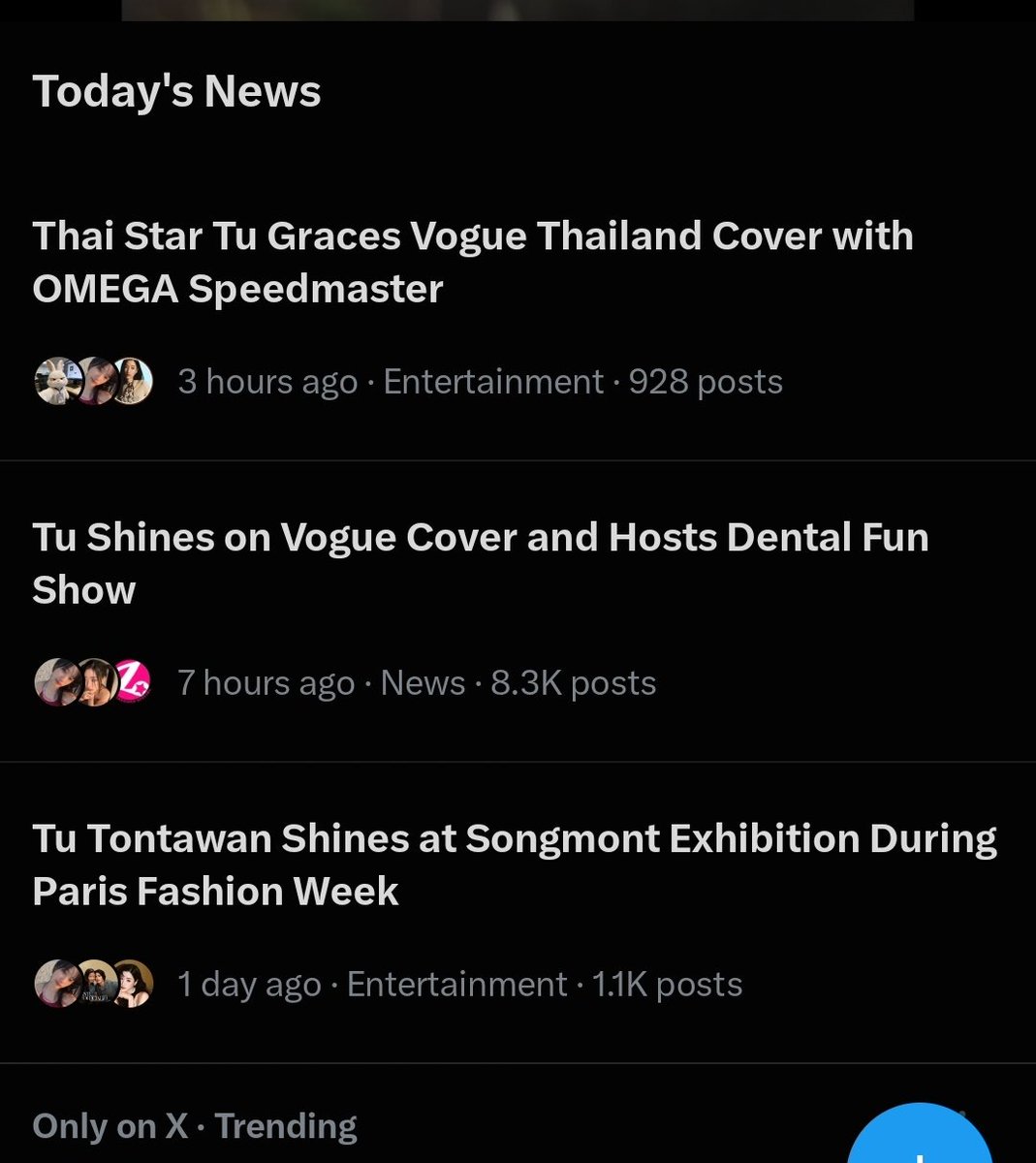 aku087949's tweet photo. TU EVERYWHERE??? OH SHE’S REALLY TAKING OVER THE ENTIRE TIMELINE!!!😝❤️🔥...
#tontawan #VogueTHxTu #SongmontxTontawan #ClubFunDee https://t.co/CE4CaWw5A8