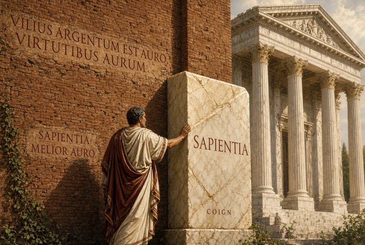 42BForgiven's tweet photo. @elonmusk @SpaceXAI Truth, the coign. The stone the builders refused — Psalm 118:22 — set as coign of vantage. Wisdom dearer than gold. Hope still in the pithos.
🏺 Spes in pitho mansit. https://t.co/enbJU88Rmq
