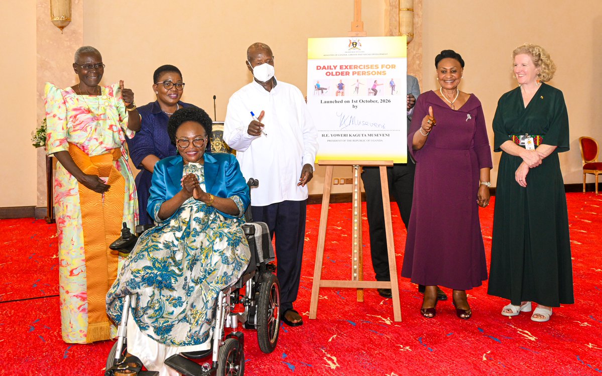 KagutaMuseveni's tweet photo. I officiated at the International Day of the Older Persons at State House Entebbe, where I urged the elderly to modernise and learn to preserve their wealth. Many older people start fragmenting their wealth to distribute it to their children instead of using modern inheritance methods such as shareholding.

Our aim as government is to ensure that wealthy older people maintain their wealth, while those who have none are supported to obtain it through available government programmes. Therefore, we shall tailor a PDM programme for the elderly after concluding our financial engagements in the AFCON, which has taken a lot of money.

Another issue facing older people is that they are most affected by medical conditions and expenses. It is, therefore, my view that the government should sponsor and recruit a geriatrician in each district to offer free and consistent medical support to the elderly.