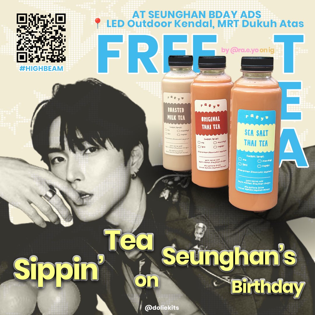 doliekits's tweet photo. nanti aku bakal bagi-bagi freebies berupa thai tea sama milk tea disini gais, kalo ketemu sapa aja ya 🩵 

jumat berkah bersama bday seunghan 🩵

#Xnghan_PokéRUN
#XngHan #승한 #XngHan_Xoul https://t.co/CpzA0jEEnX