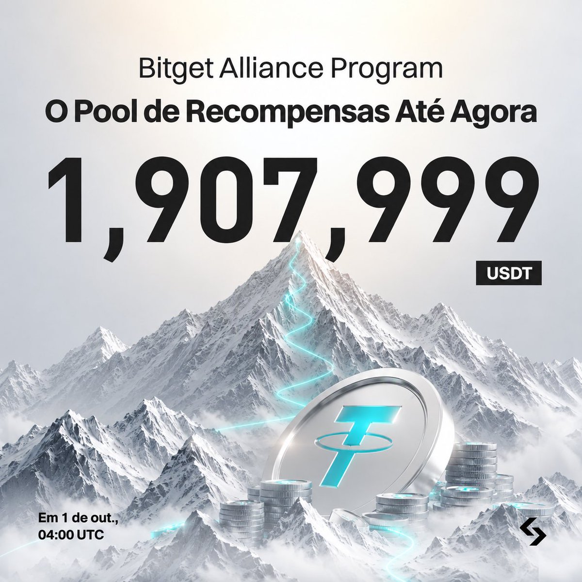 bitget_pt's tweet photo. O pool de recompensas do Bitget Alliance Program já atingiu 1.907.999 USDT!

O pool continua crescendo, e as recompensas estão esperando. Garanta sua chance de participar. https://t.co/BnZLkWe6M8
