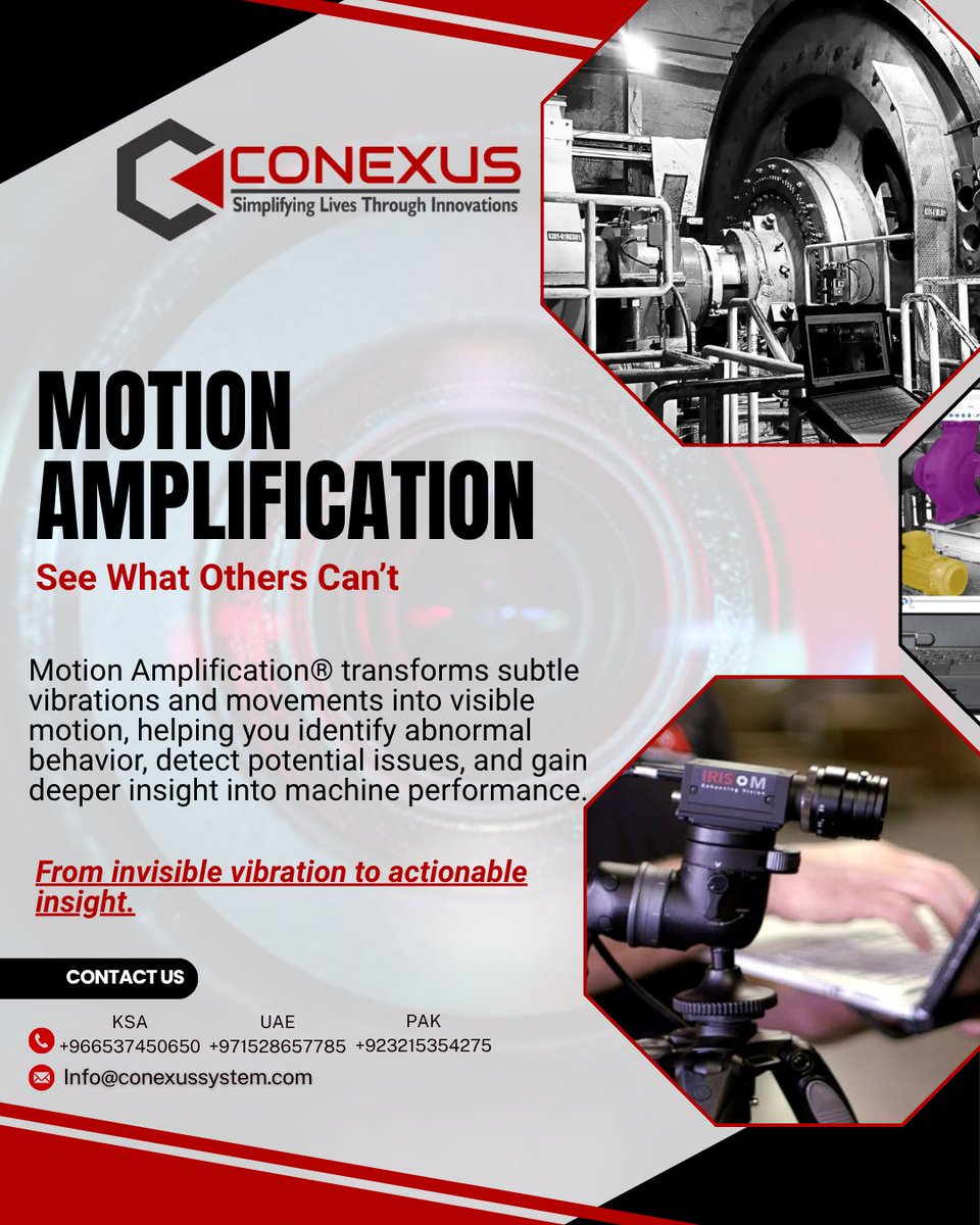 ConexusE's tweet photo. #VibrationAnalysis #ConditionMonitoring #Inspection #CBM #Conexus #TestandMeasurement #APM #Technologies #RDI #RDITechnologies #MOTIONAMPLIFICATION #Safety #MotionAmplification #Technology #MA #IrisM #IrisMX #IrisCM #IrisExplorer #Reliabiltey #PredctiveMaintenance https://t.co/aymcXGzEu8