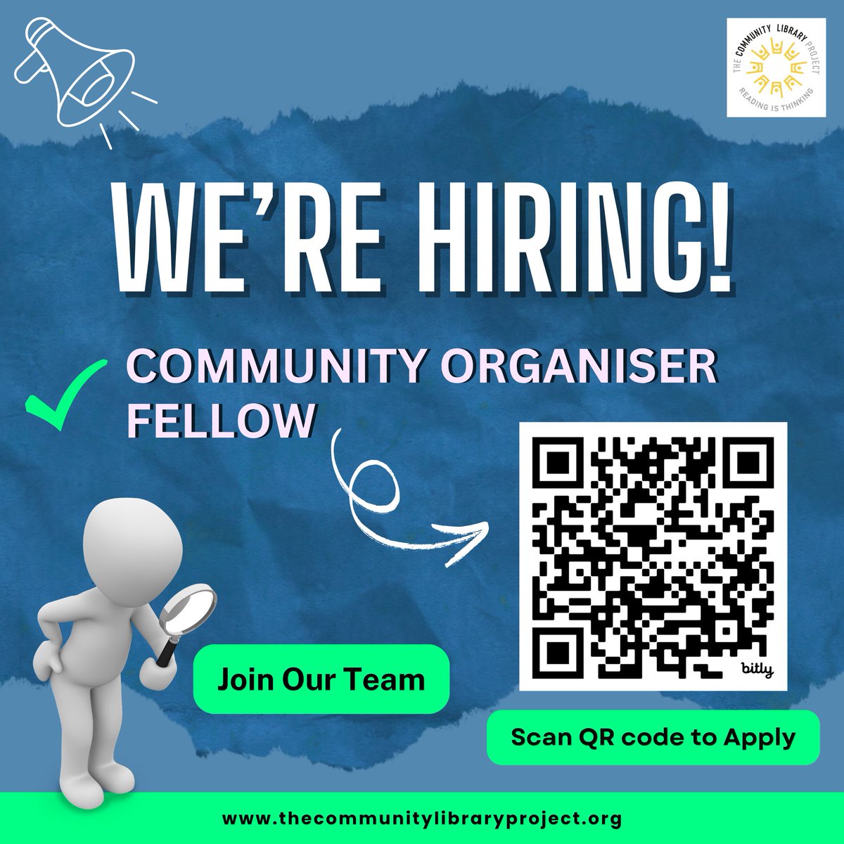 CommunityLibPro's tweet photo. 📌JOIN THE TEAM!
The Community Library Project is hiring! 
Community Organiser Fellow

आपकी लाइब्रेरी तलाश कर रही है :
कम्युनिटी ऑर्गनाइज़र फेलो https://t.co/Q2xVyOCJXQ