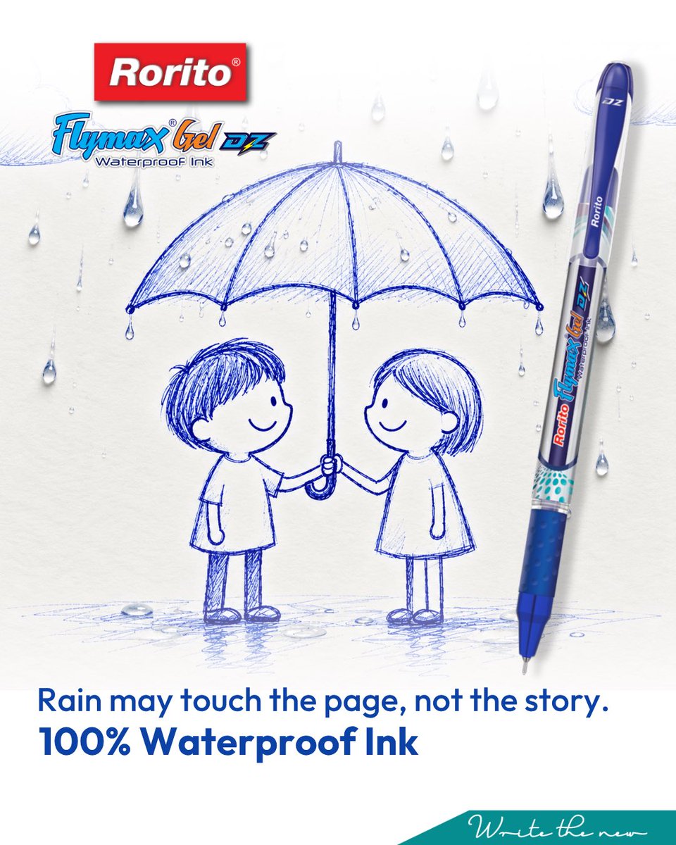 RoritoWorld's tweet photo. Rain or shine, keep your stories flowing with Rorito Flymax Gel.
Get yours today.
https://t.co/Qjw8IOZpHw
#Rorito #FlymaxGel #WaterproofInk #GelPen #SmoothWriting #LongLastingInk #BlueInk #EverydayWriting #StudyEssentials #WriteTheNew https://t.co/NH3OZ9JGUt