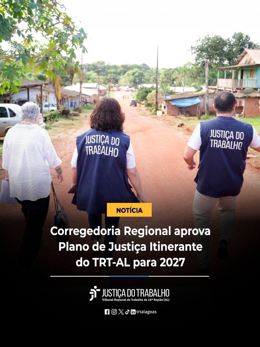 TRTAlagoas's tweet photo. Documento prevê ações para ampliar o acesso à Justiça do Trabalho em Alagoas e foi encaminhado à Comissão Nacional de Justiça Itinerante e Inclusão Digital.
🖥️ LEIA A MATÉRIA: https://t.co/ZLhAa6mK7O
#TRTAL #JusticaItinerante #InclusaoDigital #DelmiroGouveia #JusticaDoTrabalho https://t.co/sQj1TuNPEI