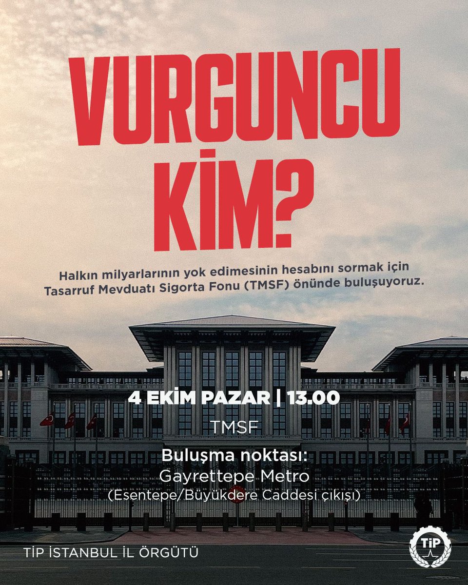 TipIstanbul's tweet photo. Yüz binlerce vatandaşın emeği,birikimi nerede?

Fatma Betül Sayan Kaya ve ortaklarının milyarlarca liralık vurgununu biz ödemeyeceğiz.

Halkın parasına çökenlerden de, buna göz yumanlardan da hesap soracağız. https://t.co/o50Joy7C9B