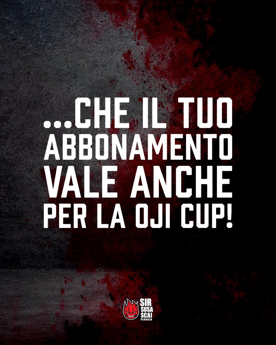 SIRVolleyPG's tweet photo. ⚠️ ABBONAMENTI VALIDI PER ENTRAMBE LE PARTITE DELLA OJI CUP!
Vi aspettiamo! 🔥
#BlockDevils https://t.co/CTjmRqDTdt