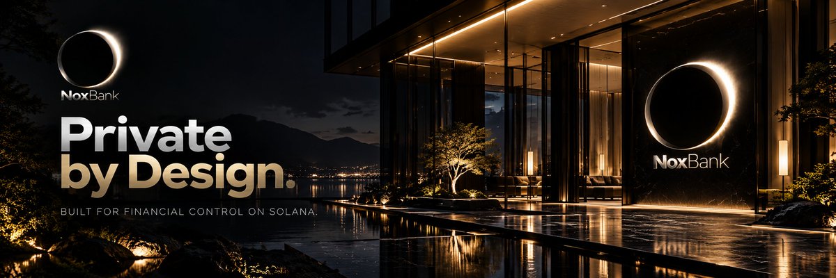 NoxBank_'s tweet photo. Privacy shouldn't be an extra feature.

It should be part of the foundation.

NoxBank is building a privacy-focused banking experience on Solana, designed around financial control, ownership, and a simpler way to manage digital assets.

Private by design.
Built for financial control on Solana.

NoxBank