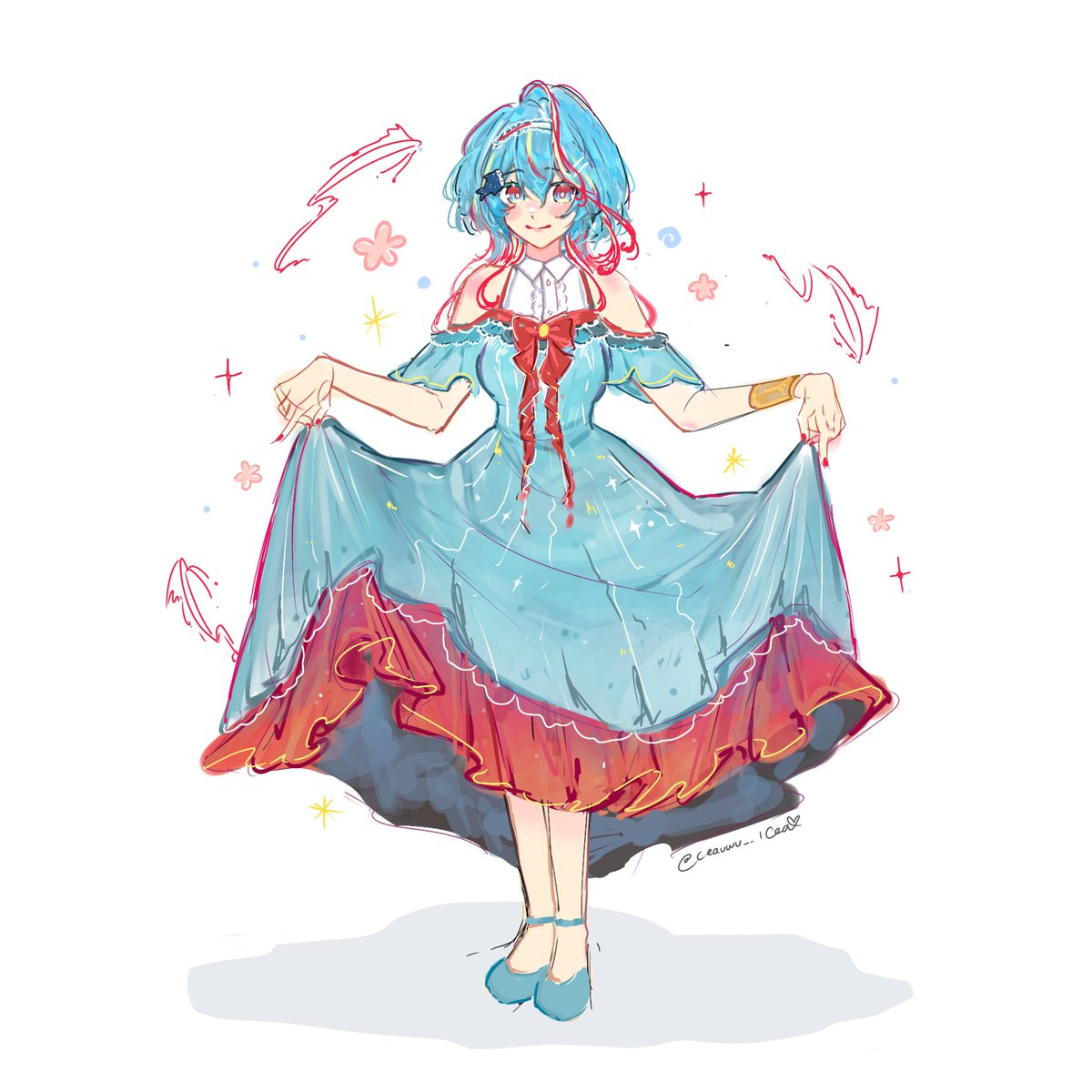 Ceauwu__'s tweet photo. Day-1 : Dress up ෆ⁠╹⁠ ⁠.̮⁠ ⁠╹⁠ෆ💙
#VGtober26 https://t.co/Xn9A9GAoU1