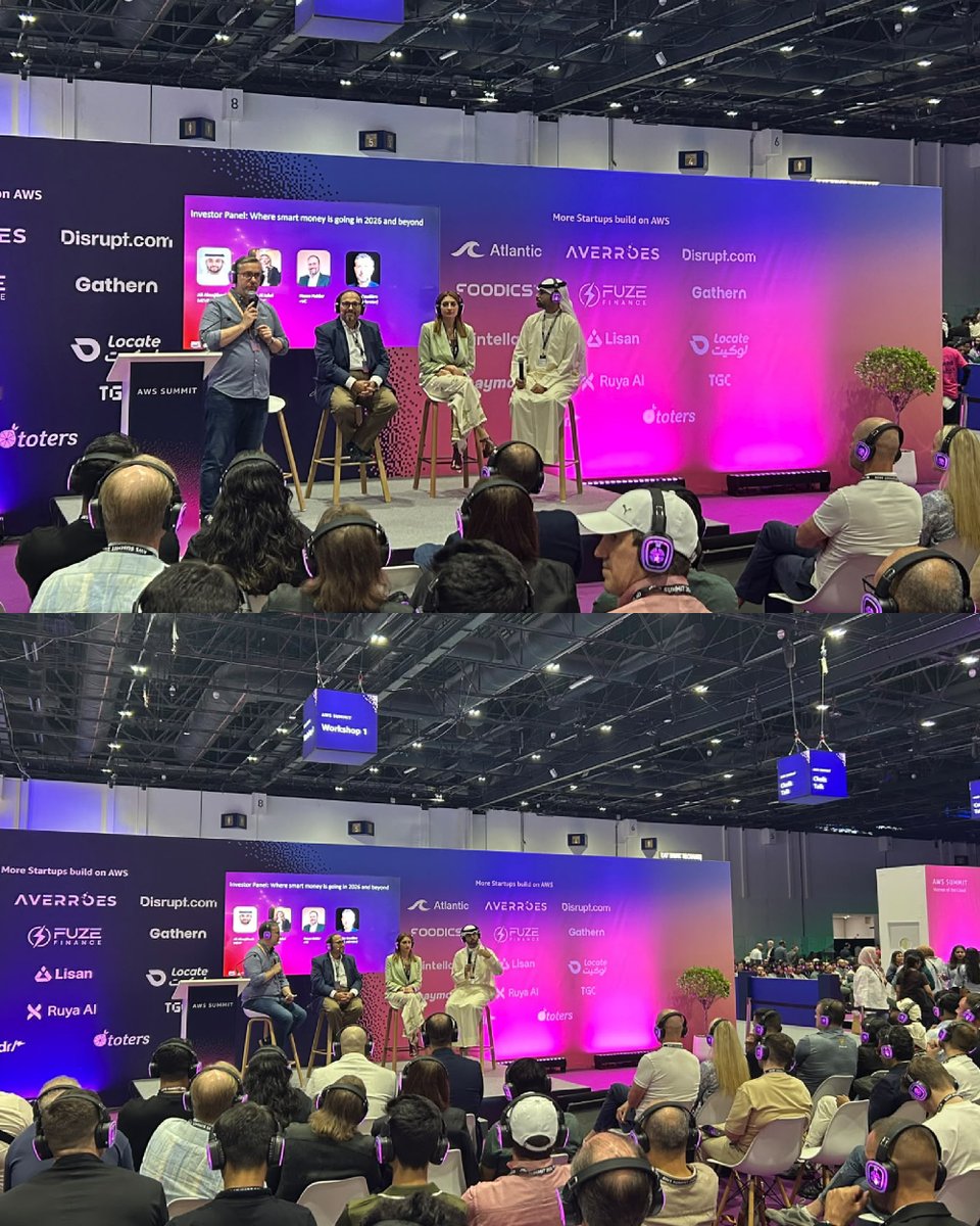 PlusVC_'s tweet photo. Managing Partner Hasan Haider joined the investor panel at AWS Summit Dubai to discuss “Where Smart Money Is Going in 2026 and Beyond,” exploring capital trends, emerging sectors, and what makes opportunities stand out in an increasingly competitive market. https://t.co/ldatlJOYDq