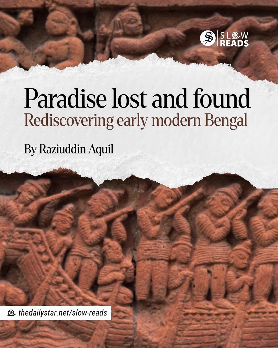 Slow_Reads's tweet photo. In eighteenth-century Bengal, markets, waterways and pilgrimage centres formed a closely connected commercial world. Hats, ganjs and bazars linked regional trade, while river fleets moved grain and salt, and places such as Gaya, Puri and Kalighat drew pilgrims, cash and foreign coin. Merchants, zamindars, fakirs, sanyasis and gossains were part of these networks, with some also working as lenders and traders in goods such as silk and coral.
Raziuddin Aquil explores Tilottama Mukherjee’s research into this dynamic economic and cultural landscape, and how indigenous enterprise and regional markets continued to function through early colonial disruptions.
Read the full article here: https://t.co/wDtRnRTeJt
.
.
#SlowReads #EarlyModernBengal