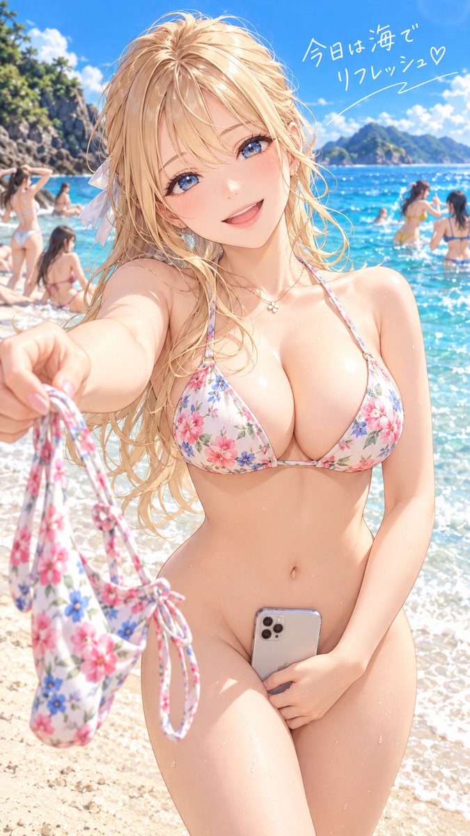 Alice4yu's tweet photo. 海、気持ちよすぎた〜♡  
今日はいっぱい遊んでリフレッシュしてきたよ🌊✨

#海 #ビーチ #水着 #夏 #夏休み #海好き #女子旅 #リフレッシュ #休日 #夏コーデ #アリスの日常 #Alice https://t.co/EwjvN5moaq