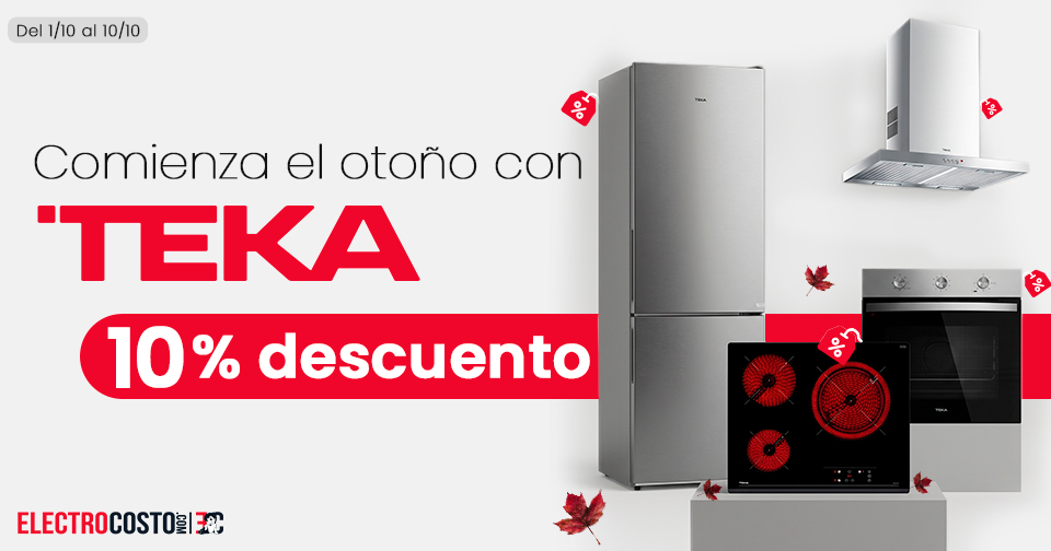 Electrocosto's tweet photo. 🍳✨ ¡Renueva tu cocina con #Teka!
Del 1 al 10 de octubre, disfruta de un 10% de descuento directo en artículos seleccionados de la marca TEKA. 🛒

👉 Descubre la oferta en el enlace de nuestra bio.
https://t.co/6IrQLubsb7

#Electrocosto #Teka #oferta https://t.co/LEKDuE3RX5