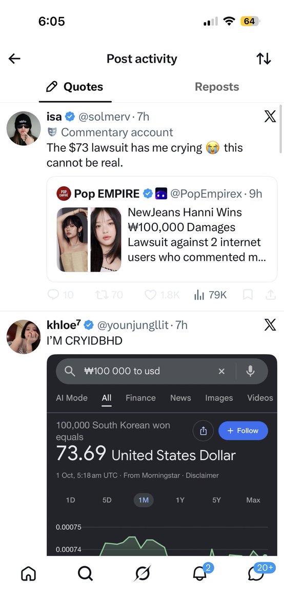 jeanzhoon's tweet photo. these dumb idiots crying as if it was about the money 😭it was about the justice and she got it https://t.co/XImOMSFxq9