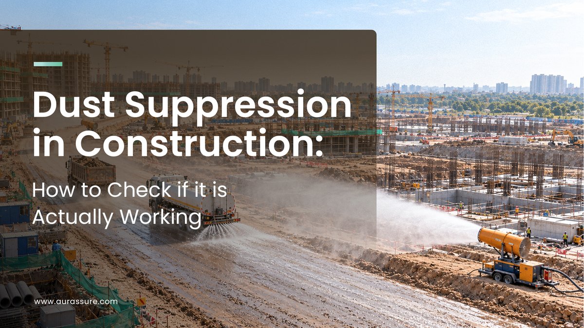 Aurassure's tweet photo. Sprinkling or misting shows dust control happened. It doesn’t show whether it worked.

Our latest blog explores how 𝗣𝗠𝟭𝟬, 𝗣𝗠𝟮.𝟱 and continuous monitoring can help assess suppression performance.

Read the full blog here: https://t.co/K66WnKHbGr https://t.co/czpWosuKNP