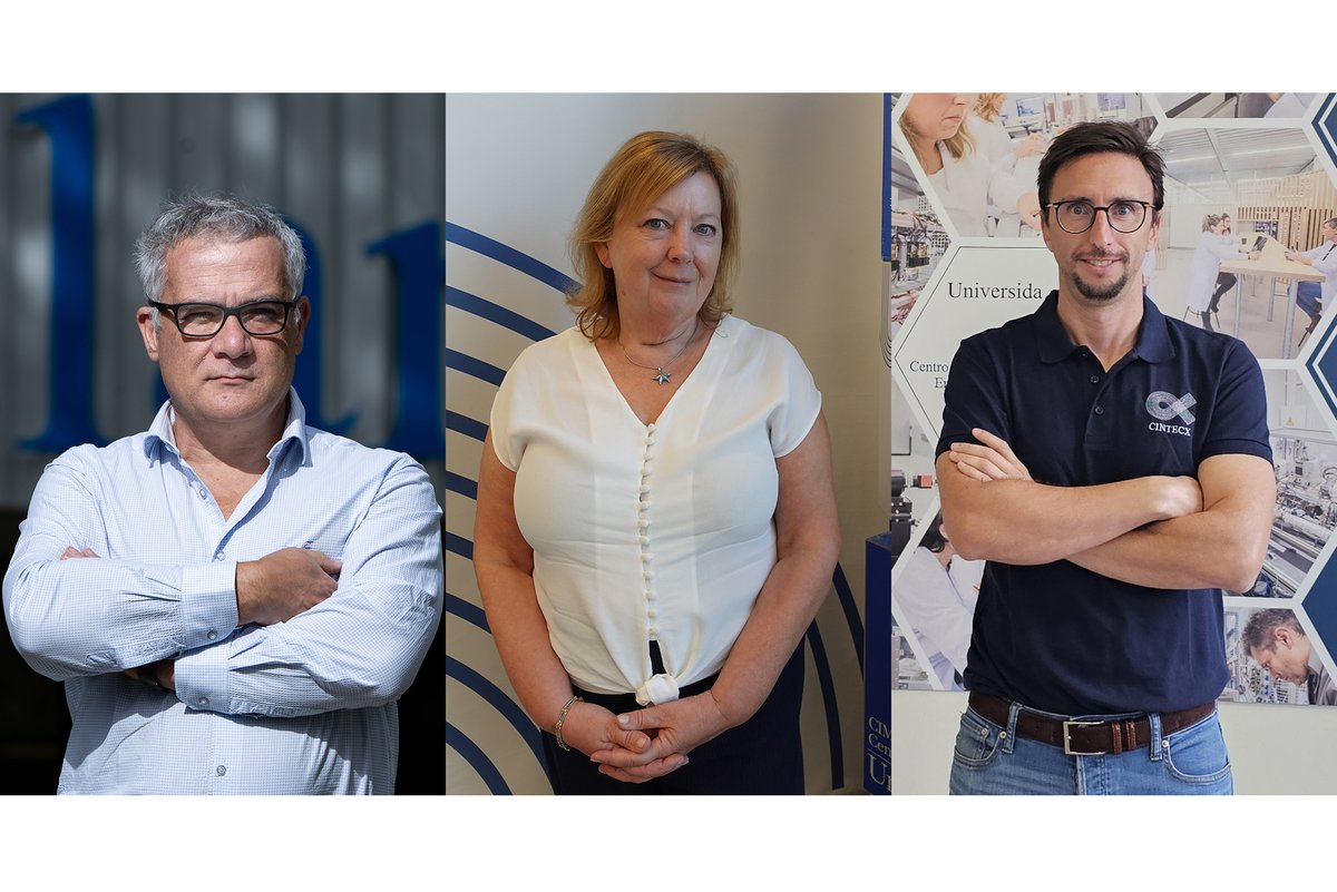 DUVIrrss's tweet photo. Ampla renovación á fronte dos centros de investigación da @uvigo. Tres deles, @atlanTTic_uvigo, @CIM_Uvigo e @cintecx, contan dende hoxe con novas direccións: Francisco Javier González Castaño, Elsa Vázquez e David Patiño, respectivamente.

➡️https://t.co/9JSukG6CYA

#duvi #uvigo https://t.co/ZTpZ33vyIb