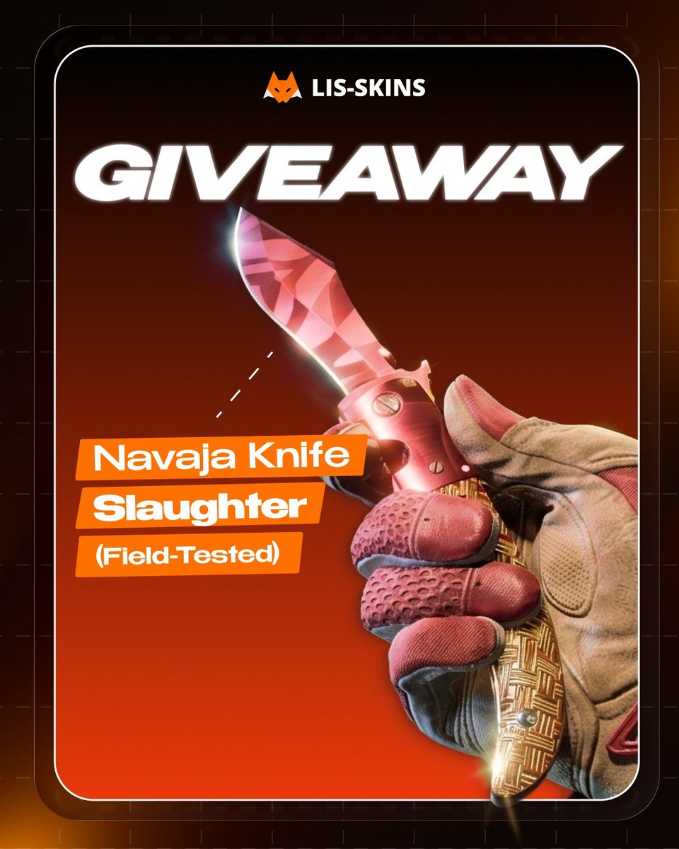 Tomas1120_'s tweet photo. 🎁 Navaja Knife | Slaughter FT ($110)

➡️ TO ENTER:

✅ Follow me &amp; @lisskins
✅ Retweet
✅ Tag a friend

⏰ Giveaway ends in 7 days! https://t.co/32bCOLaObO