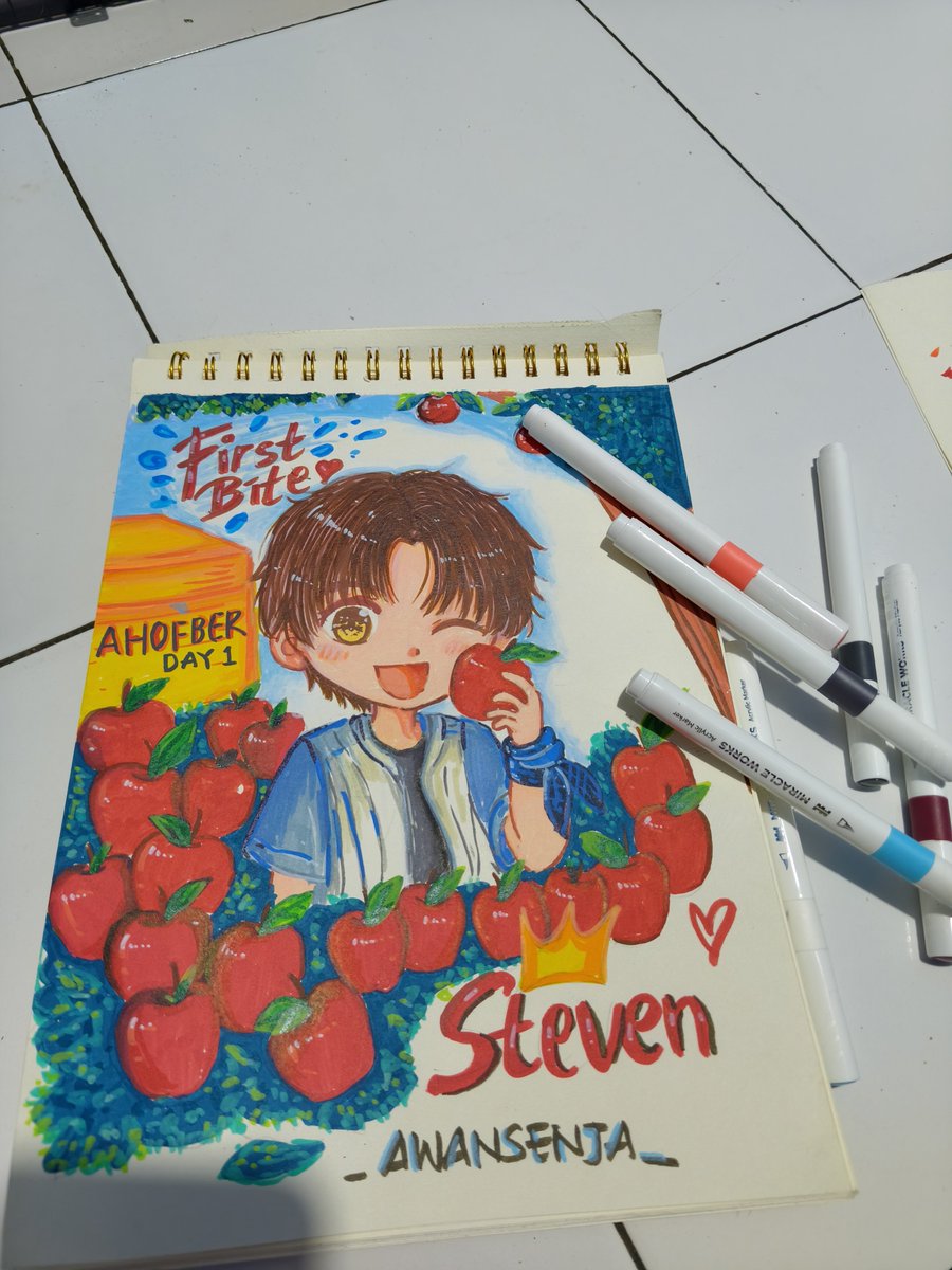 Awansenja2906's tweet photo. 🍎 AHOFBER DAY 1 — FIRST BITE 🍎

Starting this October with our first bite! ❤️🍎

For Steven, with lots of love and colors.

#AHOF #스티븐 #STEVEN #AHOFBER #스티븐팬아트 https://t.co/gIcDO8TBc6