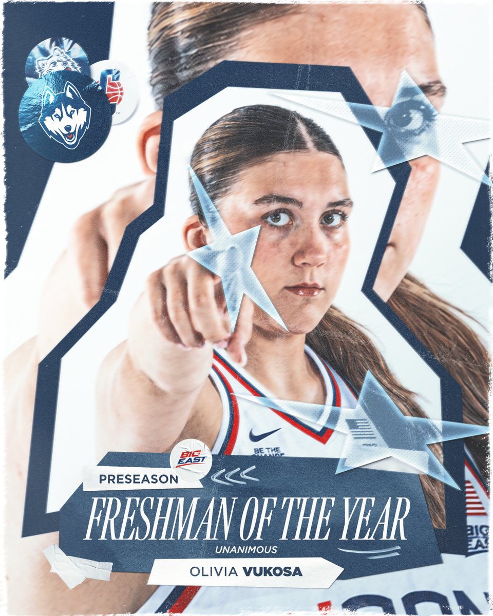 UConnWBB's tweet photo. pay attention to her 👀

Olivia Vukosa is the BIG EAST Preseason Freshman of the Year! https://t.co/JfjAsd654f