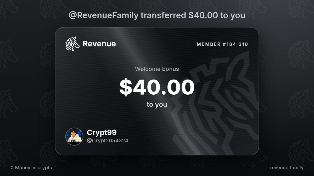 Crypt2054324's tweet photo. Just opened it. $40.00 from @RevenueFamily https://t.co/eCpQOek2xB