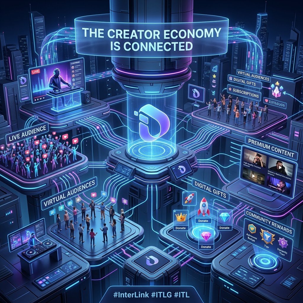 Iukhan1122's tweet photo. Level up your creator game with #InterLink! The ecosystem where holograms, virtual fans, rewards, and connections fuel your growth. 
​#InterLink #ITLG #ITL https://t.co/q0PlI4xwu0
