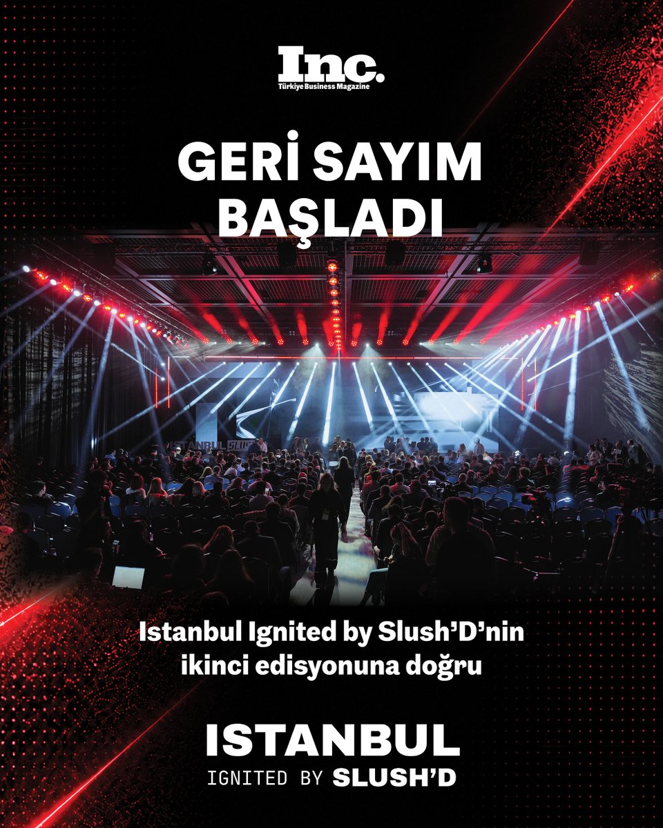 IncTurkiye's tweet photo. Medya partneri olduğumuz Istanbul Ignited by Slush'D'de geri sayım başladı. İkinci edisyon çok daha büyük: 13-14 Ekim, Rixos Tersane İstanbul. 🚀

#SlushD #Startup https://t.co/C430PJCbpf