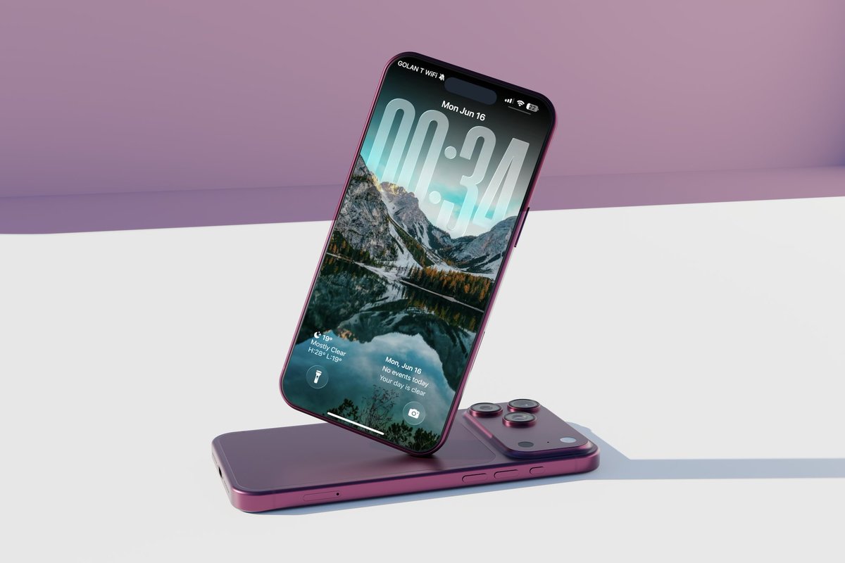 mizframa's tweet photo. iPhone 18 pro max burgundy mockup is now available in Mizframa 🥳 https://t.co/4H4H7qTXeg