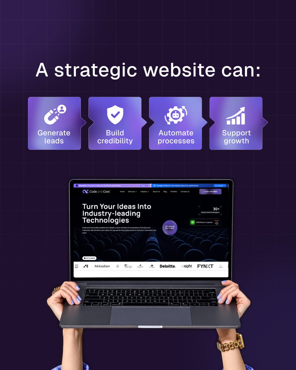 codeandcore's tweet photo. Your website is more than just a digital presence. It’s a business asset. 💻

A strategic website can generate leads, build credibility, automate processes, and support growth.

The better question isn’t “How much does a website cost?”
It’s “How much business can it create?” https://t.co/5ENkPtdaG5