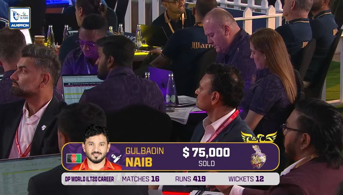 KnightClub_KKR's tweet photo. 𝑾𝒆𝒍𝒄𝒐𝒎𝒆 𝒕𝒐 𝑲𝒏𝒊𝒈𝒉𝒕 𝑭𝒂𝒎𝒊𝒍𝒚. 💜💛

Arab Gul, Jakeem Pollard &amp; Gulbadin Naib in ADKR. 🔥 https://t.co/6O9W8IUlke