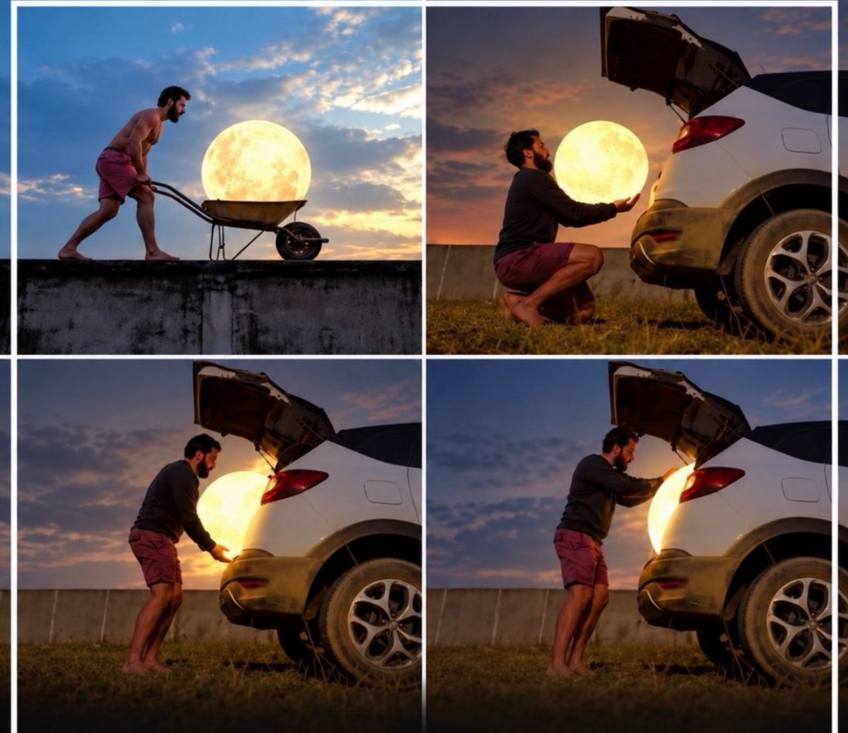 The_FJC's tweet photo. Brazilian photographer Daniel Antoniol caught in the act of stealing the moon! https://t.co/WeDl0D5avj