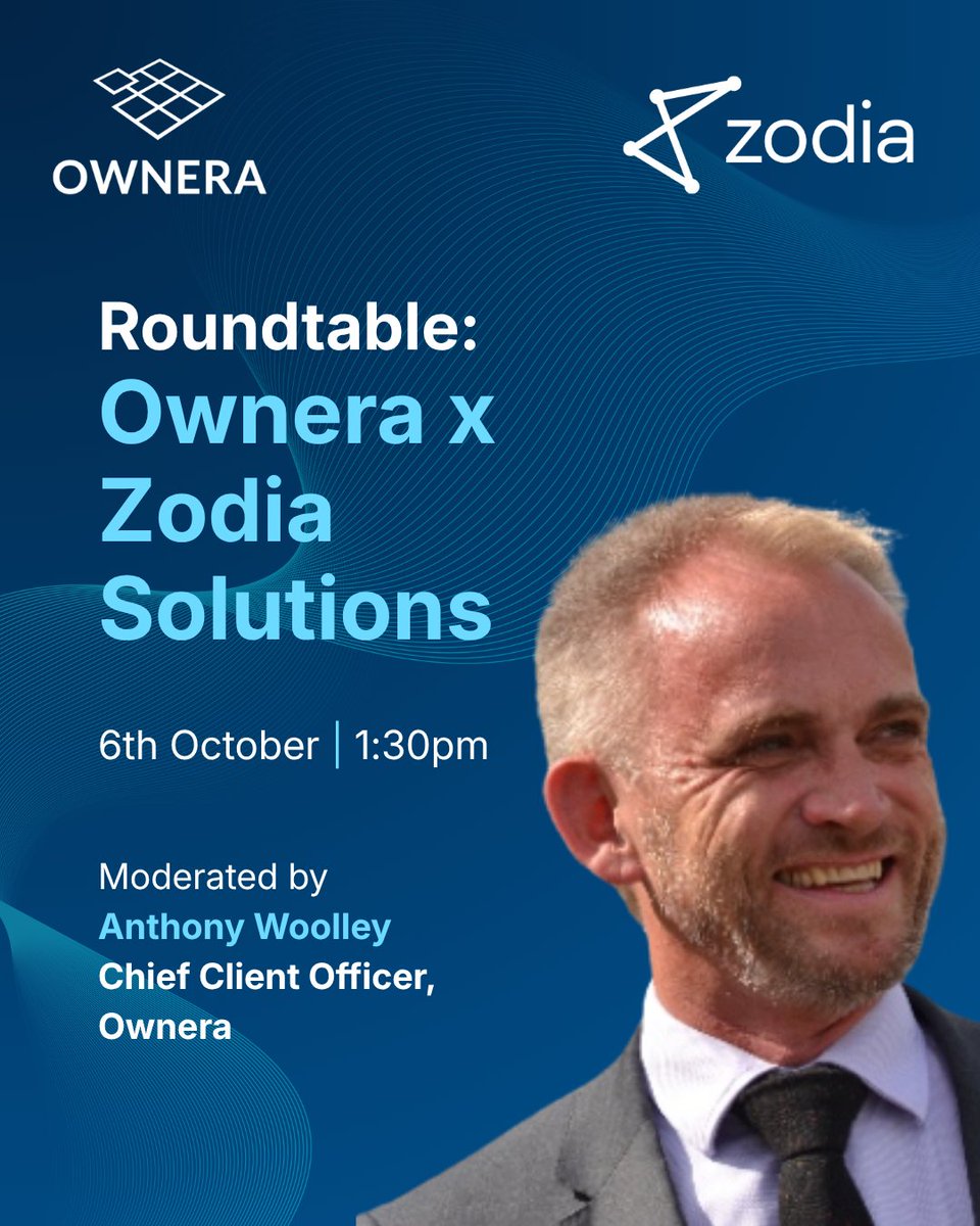 OwneraIO's tweet photo. Tokenization is entering its next phase, with firms across the industry focused on turning momentum into scalable market infrastructure.
 
We're excited to be attending Digital Assets Week 2026 in London on 6-7 October, where leaders from across financial services will come together to discuss the opportunities and challenges of adopting digital solutions on an institutional-level, focusing on how the industry moves from experimentation to implementation.

@NBenson8221 leading a panel on 6 October at 9:50am exploring the latest developments in collateral mobility and tokenized asset production. It by will be joined by experts from @BlackRock, @BNYglobal, @EuroclearGroup and @StateStreet.

Anthony Woolley, alongside Aude Gallais from @zodia_solutions, will also moderate a senior leader roundtable discussing the systems that enable digital assets to seamlessly move from pilot to production at scale. Request to join the event on 6 October at 1:30pm here: https://t.co/PeqfUjVlWt
 
If you're attending the Digital Assets Week, we'd love to connect. Get in touch to arrange a meeting with the Ownera team at contact@ownera.io