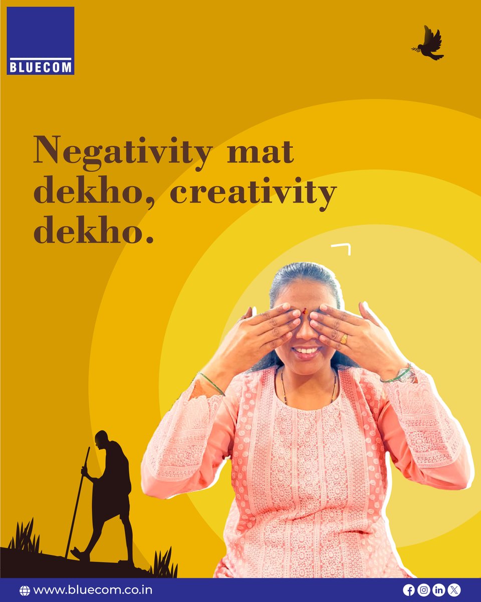BluecomInfotech's tweet photo. Less negativity, less gossip, fewer excuses
more creativity, feedback &amp; solutions. 👀

Because sometimes, the corporate version of “See No Evil, Hear No Evil, Speak No Evil” is simply: Focus on what actually matters. ✨

Happy Gandhi Jayanti

#gandhijayanti #corporatelife https://t.co/6zzu23rvGt