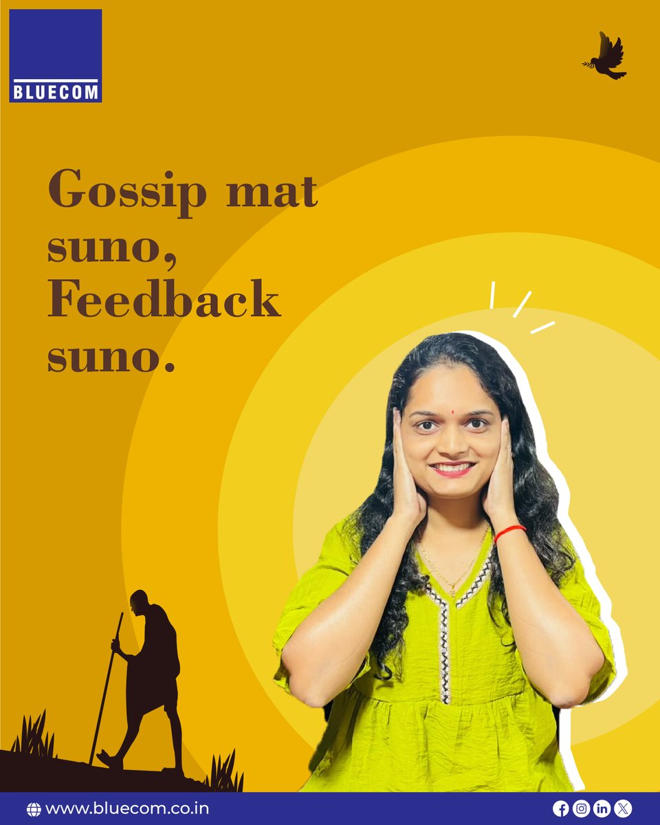 BluecomInfotech's tweet photo. Less negativity, less gossip, fewer excuses
more creativity, feedback &amp; solutions. 👀

Because sometimes, the corporate version of “See No Evil, Hear No Evil, Speak No Evil” is simply: Focus on what actually matters. ✨

Happy Gandhi Jayanti

#gandhijayanti #corporatelife https://t.co/6zzu23rvGt