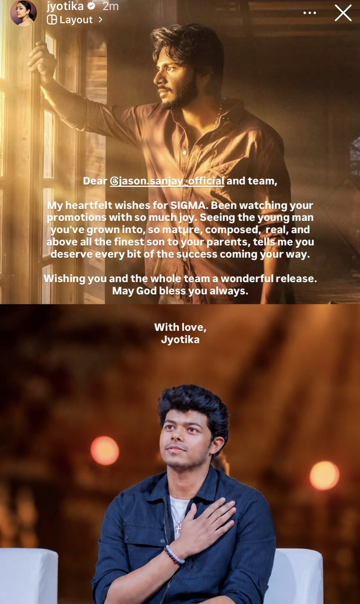 Anbudan_Missy's tweet photo. Firstly jyo anni wished Jason now anna wishedA ! Such a sweet souls to encourage youngsters ❤️💥

#SuJo @Suriya_offl #Scene https://t.co/Oaukhfnpw5