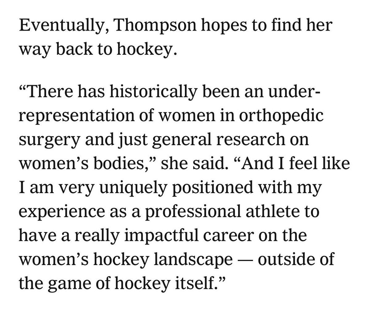 _staceypilled's tweet photo. she is so cool. i will miss claire thompson hockey 🥀 https://t.co/ftErzudkHi