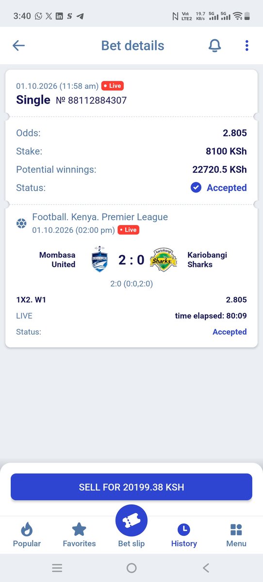 BetRadarAfrica's tweet photo. Cash out 20k

https://t.co/jZocbf6gCa
Join 2 odds VIP channel https://t.co/qpBctyGWKb