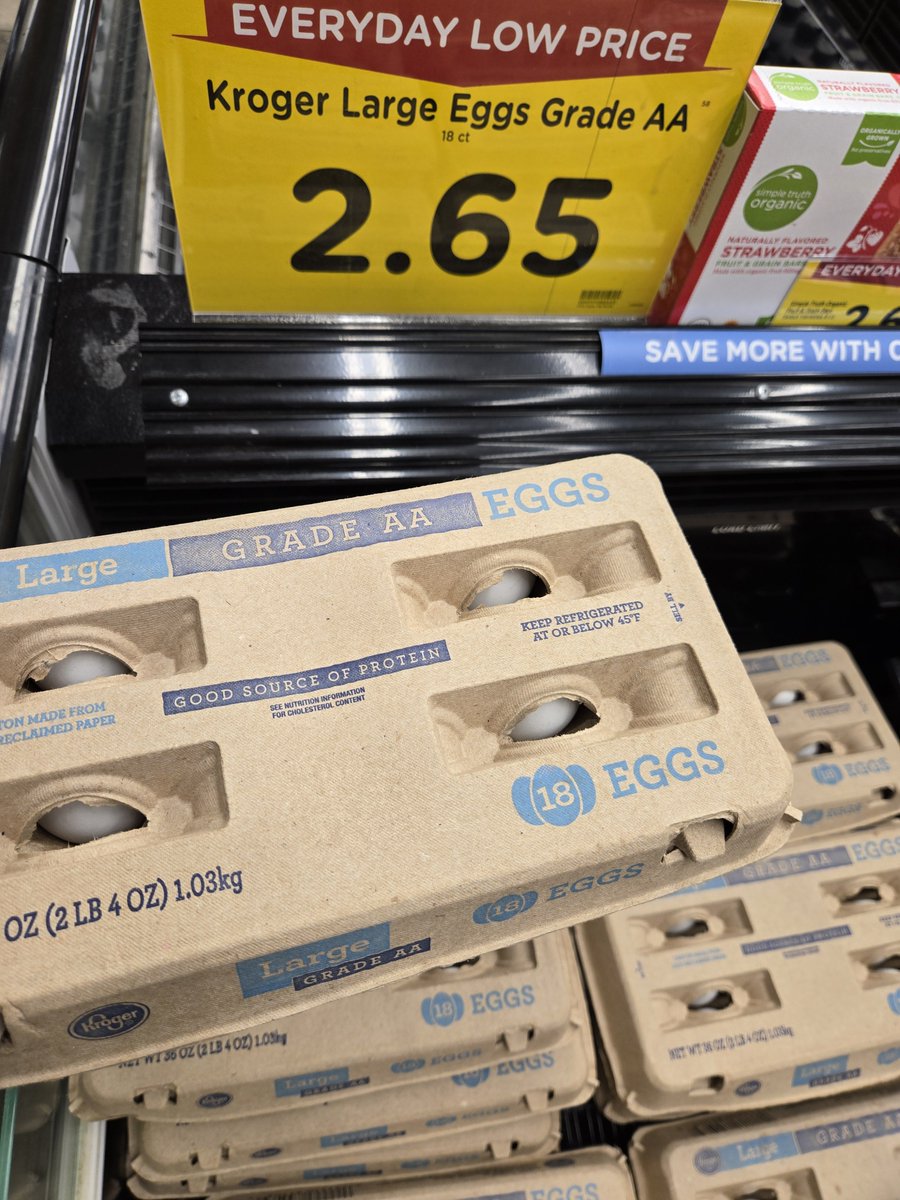 BrownCaruso's tweet photo. L'épicerie au Utah hier,

$1.15 le 2L de lait,
$2.50 la lbs de beurre,
$2.65 pour 18 gros oeufs.

$6.30 USD donc 9$ CAD.

Au lieu 19$ CAD au Maxi pour l'équivalent présentement. 

Plus du double au Québec. Wake up wake up wake up. https://t.co/8JTch0ynTE