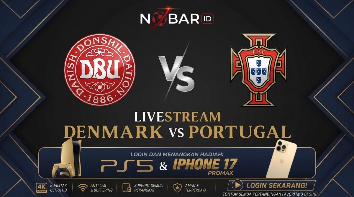 nobarid_off's tweet photo. LINK LIVE STREAMING Denmark VS Portugal SEPAK BOLA 2026 ANTI LAG 

https://t.co/XXPy8NKspB

#SEPAKBOLA2026 #LiveStreamingBola #SiaranLangsung #NontonBolaLive #LiveBolaFB #UCL #kylianmbappe #NobarID #nontonbola https://t.co/hej9x5ta3e