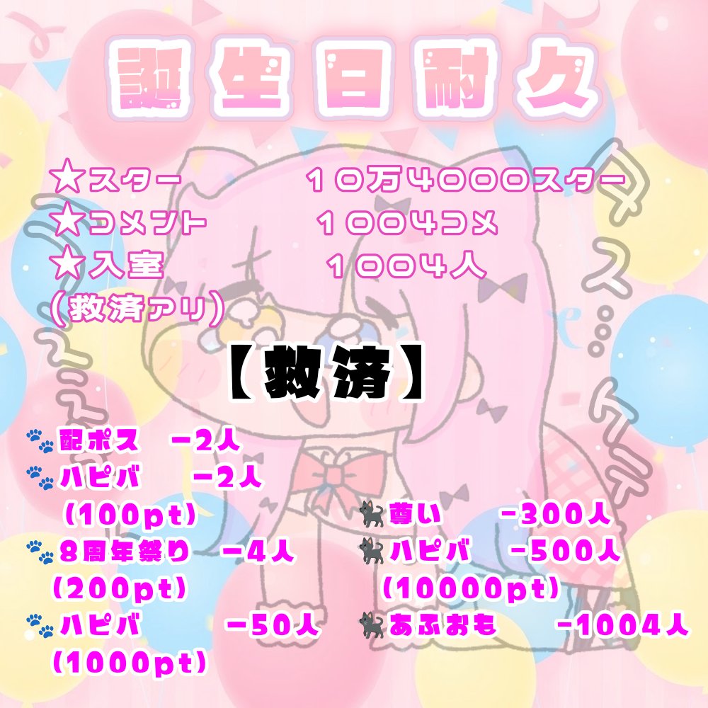 zaramechanxxxx's tweet photo. 10/4の誕生日の企画です…………🥹
時間は未定だけど昼過ぎくらいですかね…
よければきてねえええええええええぇ！！
なんでだよぉおおおおおおおおおおおお！！！ https://t.co/cHfPchqsuR
