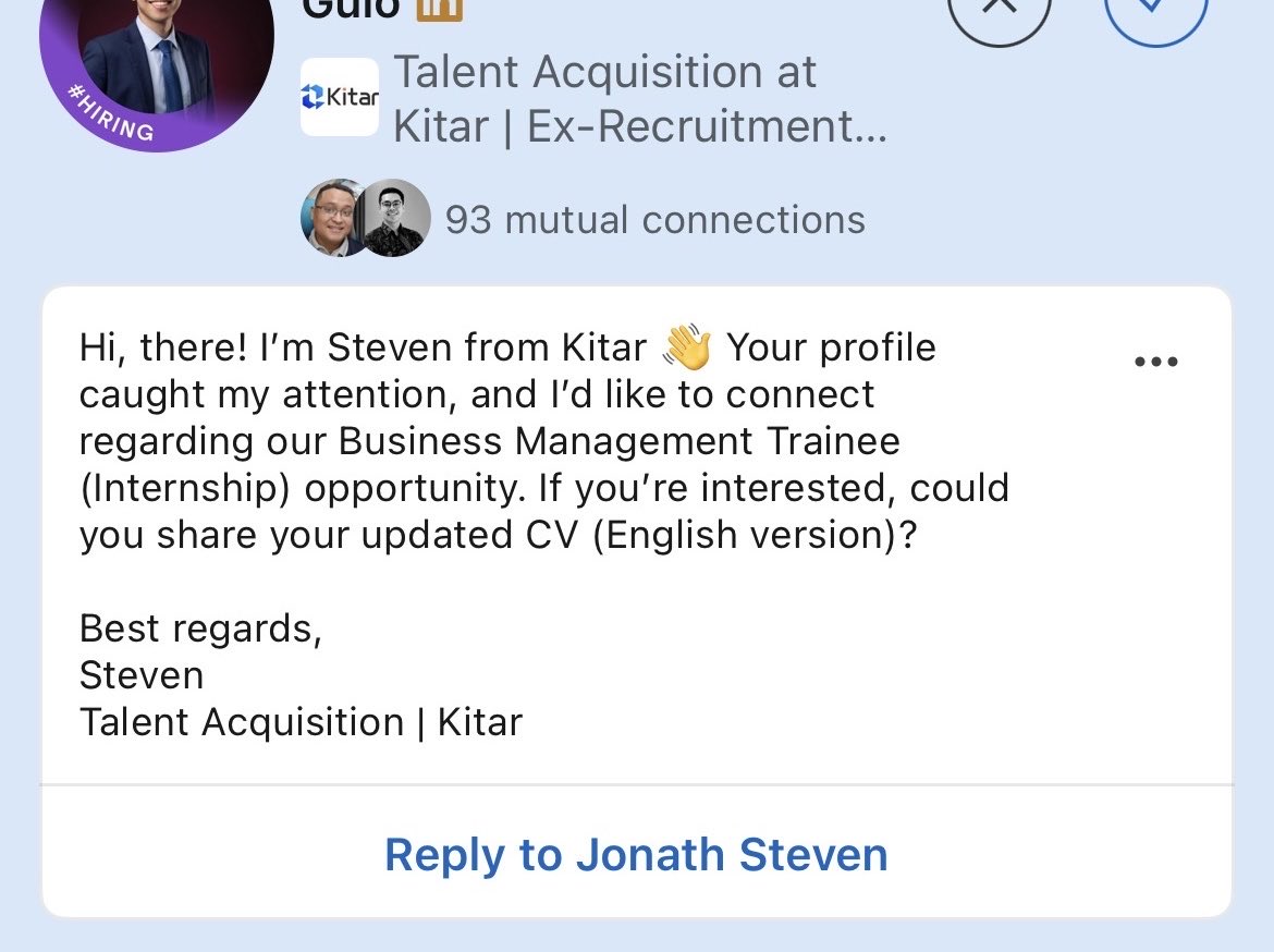 potatooandbread's tweet photo. berhasil menamatkan linkedin, karena di ro untuk posisi mt intern 😍😍 https://t.co/jFMomc1X5o