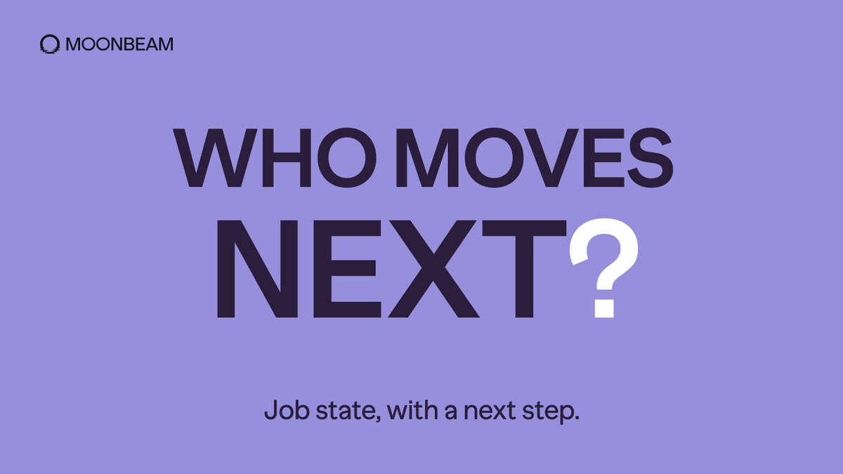 MoonbeamNetwork's tweet photo. We’re building Moonbeam Protocol to make coordination explicit. Our SDK identifies who can act next and who a job is waiting on.

A job status should tell you more than “pending.” https://t.co/UwDZiNJhhx